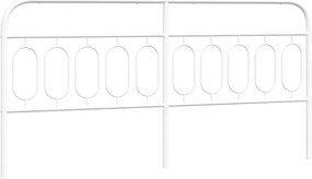 377204 vidaXL Метална резервна табла за легло, бяла, 200 см