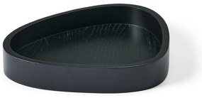Черна декоративна дървена кутия за съхранение 18x16x3 cm Curve M – LIND DNA