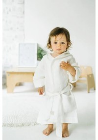 Детски бял ленен халат Nature, размер 122 - 128 - Linen Tales
