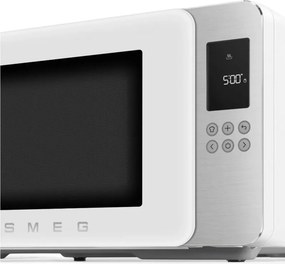 Микровълнова фурна с грил 4в1 SMEG Collezione MOC01WHMEU, 1900W, 29 л, 18 програми, Плавно затваряне, Звуков сигнал, LCD, Бял мат