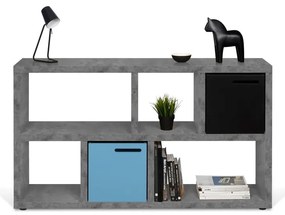 Сива библиотека от декор от бетон 150x83 cm Berlin – TemaHome