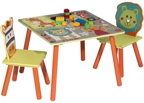 GINGER HOME К-кт дървена маса с 2 столчета SAFARI
