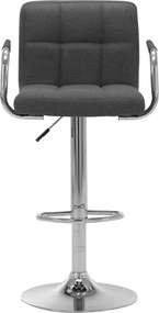 283410 vidaXL Бар стол, тъмносив, текстил