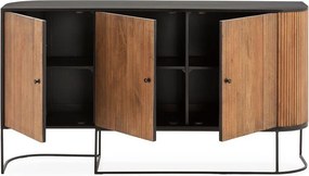 Скрин от масивно манго в естествен цвят 165x90x40 cm Curve – MOME