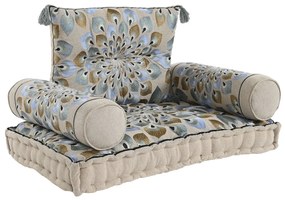 Фотьойл DKD Home Decor Син Бежов 90 x 55 x 18 cm