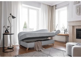 Светлосив шезлонг от рипсено кадифе (десен ъгъл) Chic Charlotte – Miuform