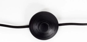 Черна подова лампа с метален абажур (височина 135 cm) Hajo – White Label