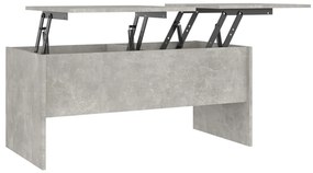 809723 vidaXL Маса за кафе, бетонно сива, 102x50,5x46,5 см, инженерно дърво