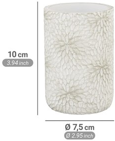 Чаша за четки за зъби от полиресин в бял и златист цвят Montalfano – Wenko