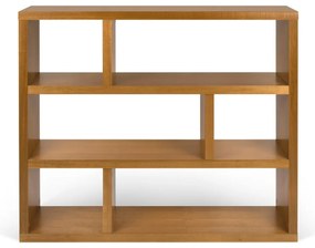 Етажерка за книги от екзотична дървесина 120x105 cm Dublin - TemaHome