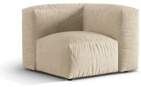 Бежов кадифен модул за диван (променлив) Martina – Micadoni