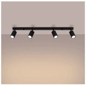 Черен прожектор 6,5x81 cm Gleam – Sollux