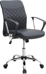 Офисен стол Avelon с PU кожа в черен цвят 60x56x94/103см.