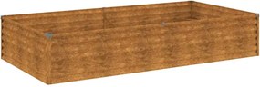 151994 vidaXL Градинска повдигната леха 195x100x36 см кортенова стомана