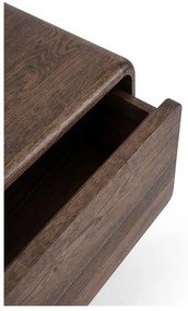 Кафява маса за телевизор от масивен дъб 220x45x45 cm Fawn – Gazzda