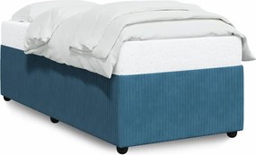 3284980 vidaXL Рамка за легло, синя, 90x190 см, кадифе