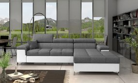 Ъглов диван Osby-Right-Gray-White