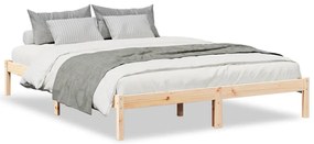 852422 vidaXL Екстра дълга рамка за легло, без матрак, 160x220 см, бор масив