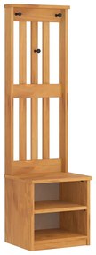 4010478 vidaXL L Дърво за антре SANDNES 45x40x159,5 cm масивна дървесина бор