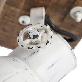 Индустриален прожектор бял с мангово дърво 18 см - Mangoes