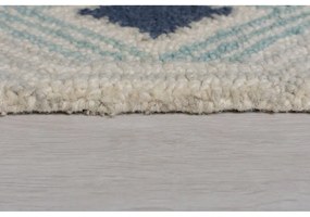 Бежов и син вълнен килим , 120 x 170 cm Marco - Flair Rugs