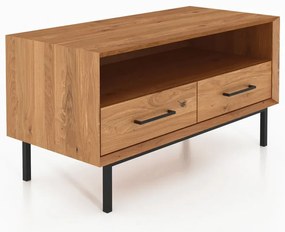 Масичка за телевизор от дъбова дървесина в естествен цвят 90x50 cm Abies - The Beds