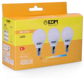 LED крушка EDM 5 W E14 G 400 lm (3200 K)