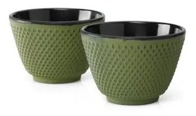 Комплект от 2 зелени чугунени чаши за чай , ⌀ 7,8 cm Xilin - Bredemeijer