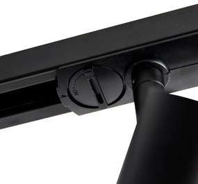 Модерна релсова система за осветление с 5 черни прожектора 1-фазов 300 см - Iconic Jeany