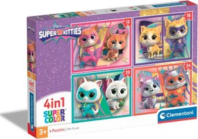 Clementoni - Пъзел Super Kitties 21531 4в1