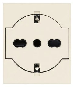 VIMAR 30211.C Плосък контакт SICURY Linea, 2P+E P40, унив. стандарт, с детска защита, 2М, Canvas,