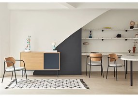 Сив трапезен стол в дъбов декор Eclipse - Teulat