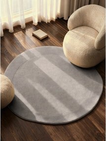 Сив ръчно изработен кръгъл килим със смес от вълна ø 160 cm Kari Organic – Villeroy&amp;Boch