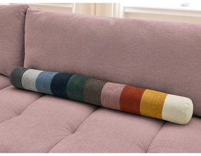 Розов сгъваем/с място за съхранение ъглов диван (ляв ъгъл/L форма) Fuji – Bobochic Paris