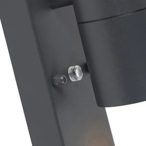 Външна стенна лампа тъмно сива 2-светлина със сензор за здрач - Duo