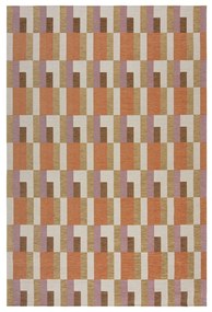 Оранжево-естествен килим 120x170 cm Riley Block Geo – Flair Rugs