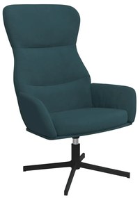 341118 vidaXL Релакс стол, син, кадифе