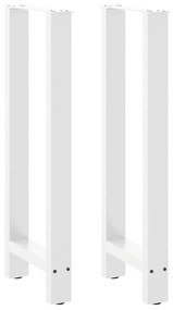 4013341 vidaXL Крака за бар маса, бели, 2 бр., 50 x (100-101) см, стомана