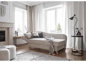 Бежов шезлонг от рипсено кадифе (ляв ъгъл) Chic Charlotte – Miuform