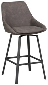 Сиви бар столове в комплект от 2 бр. (височина на седалката 65 cm) Alison – Rowico
