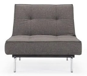 Тъмносив сгъваем фотьойл с метална основа Flashtex Dark Grey Splitback - Innovation