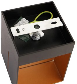 Комплект от 4 стенни аплици черни със злато 9,7 см - Transfer Groove