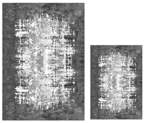 Бели/сиви килими за баня в комплект 2 бр. 60x100 cm Modern – Mila Home