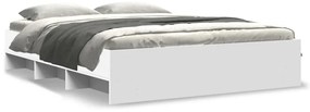 3295639 vidaXL Рамка за легло без матрак Бяла 160x200 см инженерно дърво