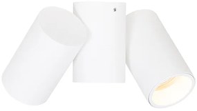 Дизайнерски прожектор бял 2-светлина регулируем - Michael