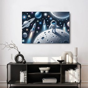 Картина на платно – Детски астронавт на Луната