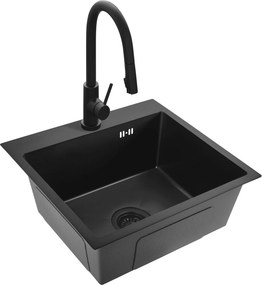 Стоманена мивка Leo 50 Black