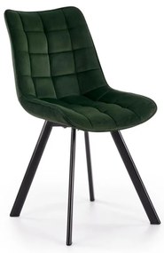 Трапезен стол COMORO, 1 бр., тъмнозелен