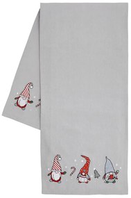 Памучна покривка за маса с коледен мотив 33x220 cm Gnomes - Catherine Lansfield