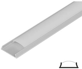 ULTRALUX АЛУМИНИЕВ ПРОФИЛ ЗА LED ЛЕНТА, ГЪВКАВ, 2М - APN217
